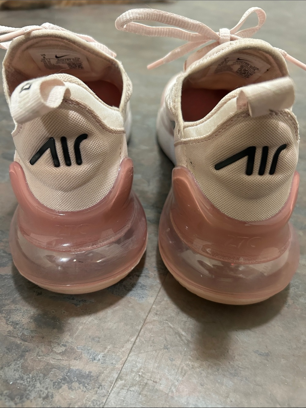 Women’s Ladies Nike Air270 Light Pink Running Sneakers Size 8 EUC with Box - Picture 16 of 16